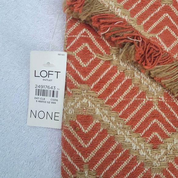LOFT Evening Handbag Bohemian Fringe Woven Envelope Clutch Beach Mini Bag Boho - Picture 5 of 16